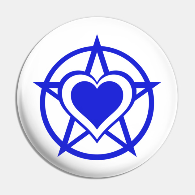 Blue Pagan Heart Cheeky Witch® Pin by Cheeky Witch