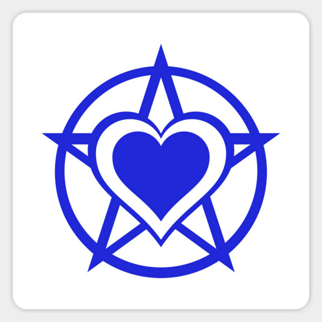 Blue Pagan Heart Cheeky Witch® Sticker by Cheeky Witch