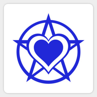 Blue Pagan Heart Cheeky Witch® Magnet