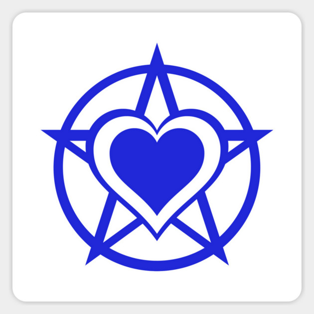 Blue Pagan Heart Cheeky Witch® Magnet by Cheeky Witch
