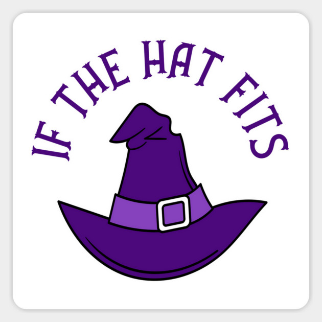 Purple If The Hat Fits Cheeky Witch® Sticker by Cheeky Witch