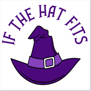 Purple If The Hat Fits Cheeky Witch® Posters and Art
