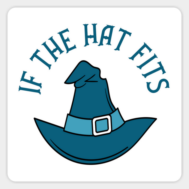 Teal If The Hat Fits Cheeky Witch® Sticker by Cheeky Witch