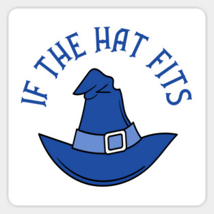 Blue If The Hat Fits Cheeky Witch® Sticker