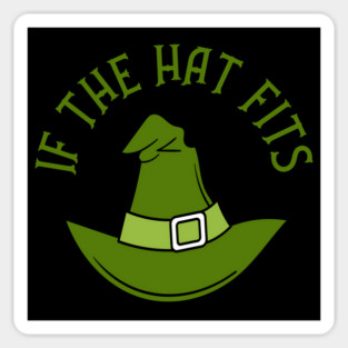 Green If The Hat Fits Cheeky Witch® Sticker