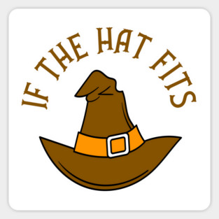 Orange If The Hat Fits Cheeky Witch® Sticker
