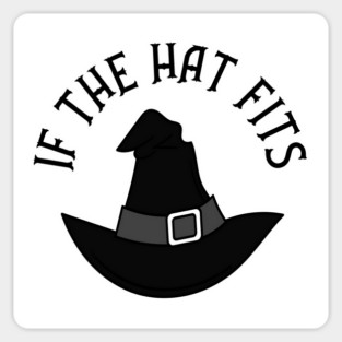 Black If The Hat Fits Cheeky Witch® Sticker