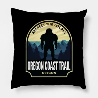 Oregon Coast Trail Oregon Bigfoot Sasquatch Pillow
