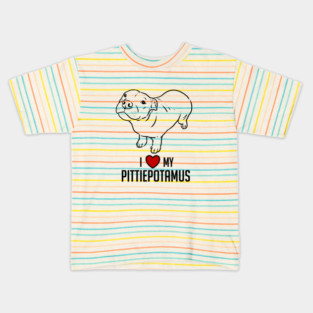 I Love My Pittiepotamus Kids T-Shirt