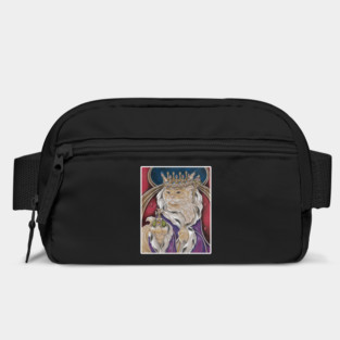 King Cat - White Outlined Design Bag