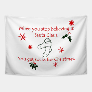 Funny Socks for Christmas T-Shirt Tapestry
