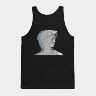 ∆∆∆ Aesthetic Statue Of David Glitch Design ∆∆∆ Tank Top
