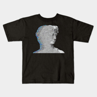∆∆∆ Aesthetic Statue Of David Glitch Design ∆∆∆ Kids T-Shirt
