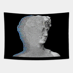 ∆∆∆ Aesthetic Statue Of David Glitch Design ∆∆∆ Tapestry