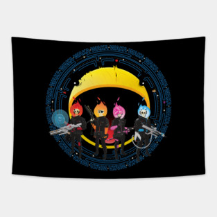 Pacman Ghosts Tapestry