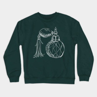 Crystal Perfume Bottle Illustration Crewneck Sweatshirt