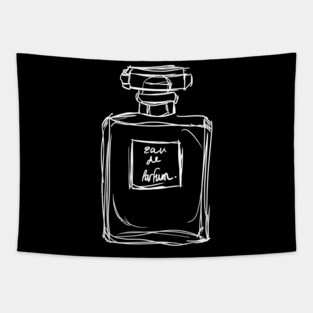 Classic Perfume Bottle Illustration Tapestry