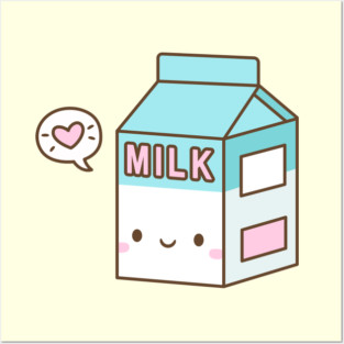 Cute Dairy Milk Carton Posters and Art