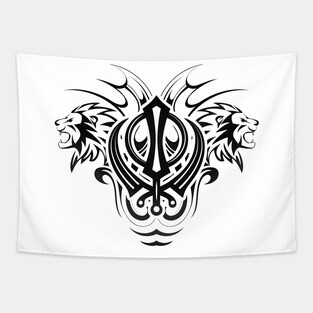 Decorative Sikh Khanda symbol Tapestry
