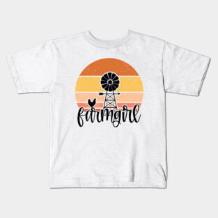 Farm Girl Kids T-Shirt