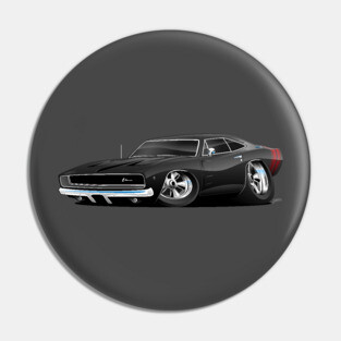 Classic 60’s American Muscle Car Cartoon Pin
