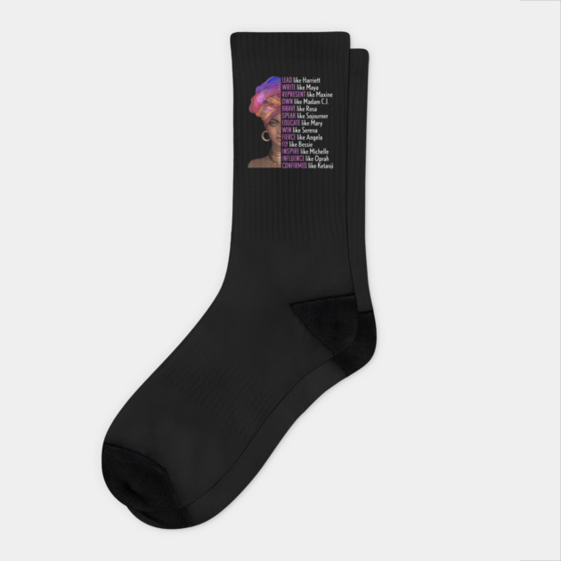 Women of Black History, Legends, Powerful Black Women, Black History Socks by UrbanLifeApparel