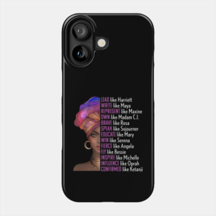 Women of Black History, Legends, Powerful Black Women, Black History Phone Case