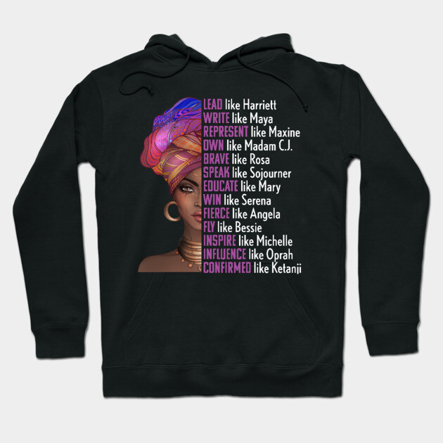 Women of Black History, Legends, Powerful Black Women, Black History Hoodie by UrbanLifeApparel