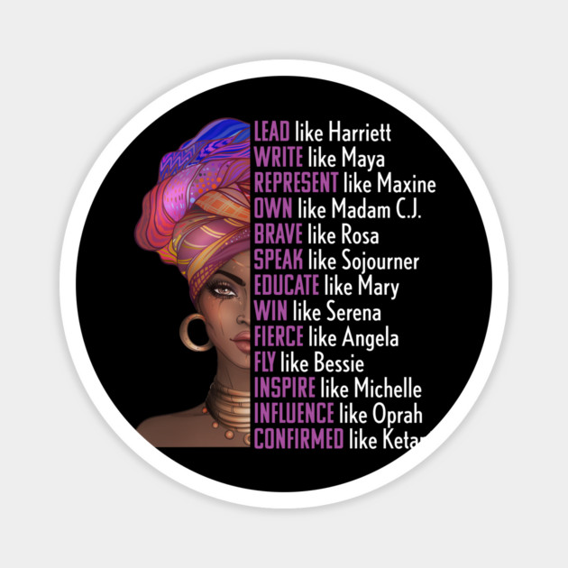 Women of Black History, Legends, Powerful Black Women, Black History Magnet by UrbanLifeApparel