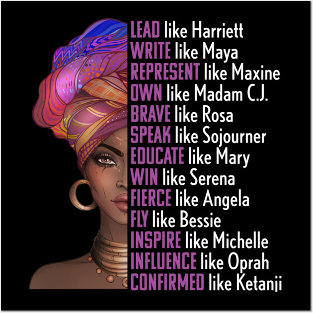 Women of Black History, Legends, Powerful Black Women, Black History Wall Art by UrbanLifeApparel