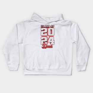Class of 2024 Dad - Warm Red color Version Kids Hoodie