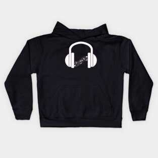 Headphones Playing Music Kids Hoodie