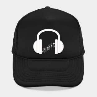 Headphones Playing Music Hat