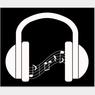 Headphones Playing Music Posters and Art