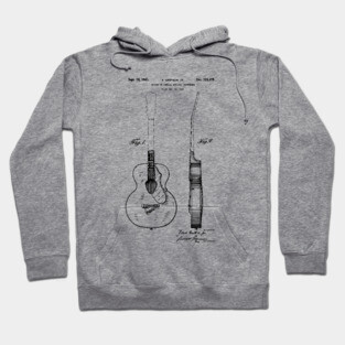 Acoustic Guitar Patent Print 1941 Hoodie