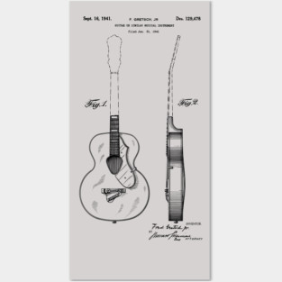 Acoustic Guitar Patent Print 1941 Posters and Art