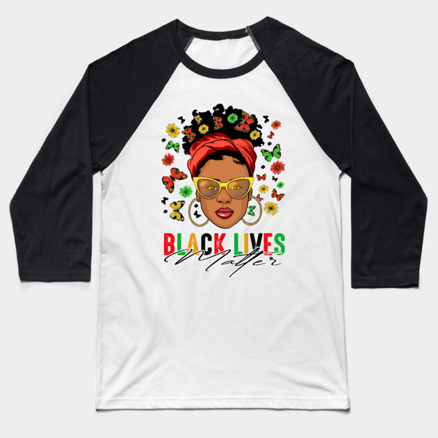 Black Woman, Black Lives Matter, Black Girl, Black Girl Magic Baseball T-Shirt by UrbanLifeApparel