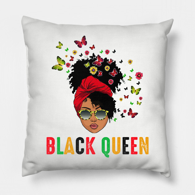 Black Queen, Melanin Queen, Black Girl Magic Pillow by UrbanLifeApparel