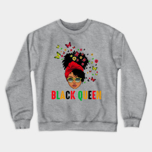 Black Queen, Melanin Queen, Black Girl Magic Crewneck Sweatshirt