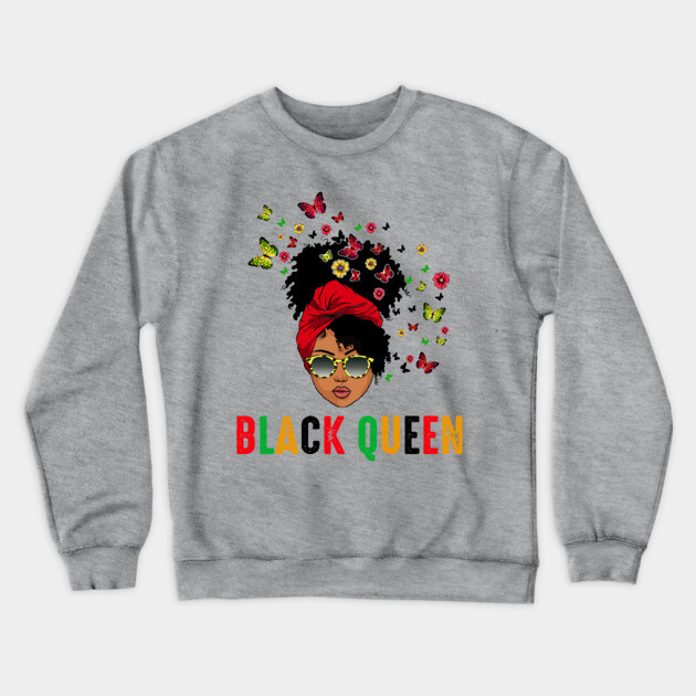 Black Queen, Melanin Queen, Black Girl Magic Crewneck Sweatshirt by UrbanLifeApparel