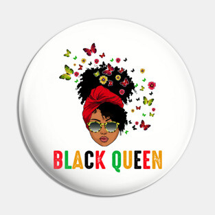 Black Queen, Melanin Queen, Black Girl Magic Pin