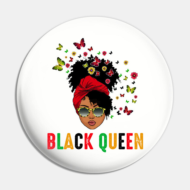 Black Queen, Melanin Queen, Black Girl Magic Pin by UrbanLifeApparel