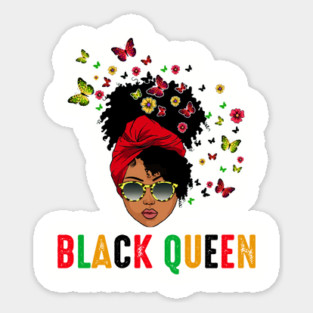 Black Queen, Melanin Queen, Black Girl Magic Sticker