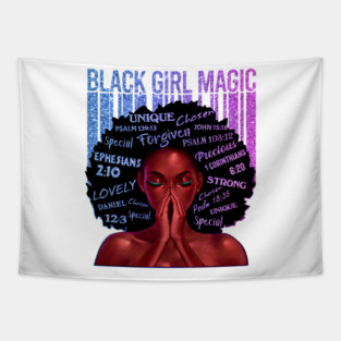Black Girl Magic, Melanin, Black Women, Black Mom Tapestry