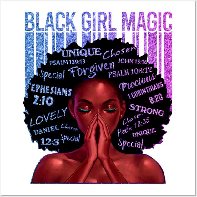 Black Girl Magic, Melanin, Black Women, Black Mom Wall Art by UrbanLifeApparel