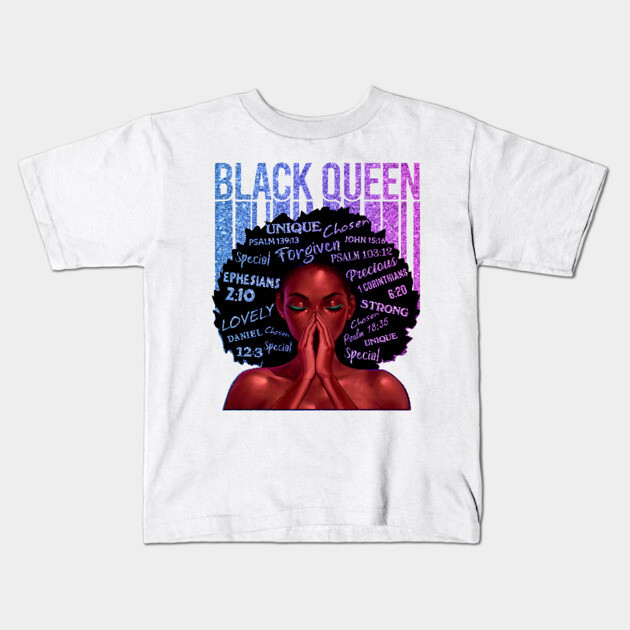Black Queen, Black Girl Magic, Melanin, Black Women, Black Mom Kids T-Shirt by UrbanLifeApparel