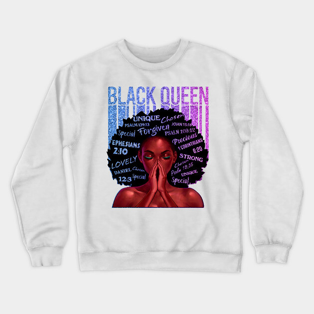 Black Queen, Black Girl Magic, Melanin, Black Women, Black Mom Crewneck Sweatshirt by UrbanLifeApparel
