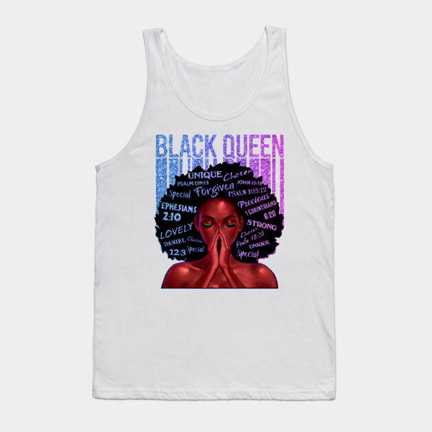 Black Queen, Black Girl Magic, Melanin, Black Women, Black Mom Tank Top by UrbanLifeApparel