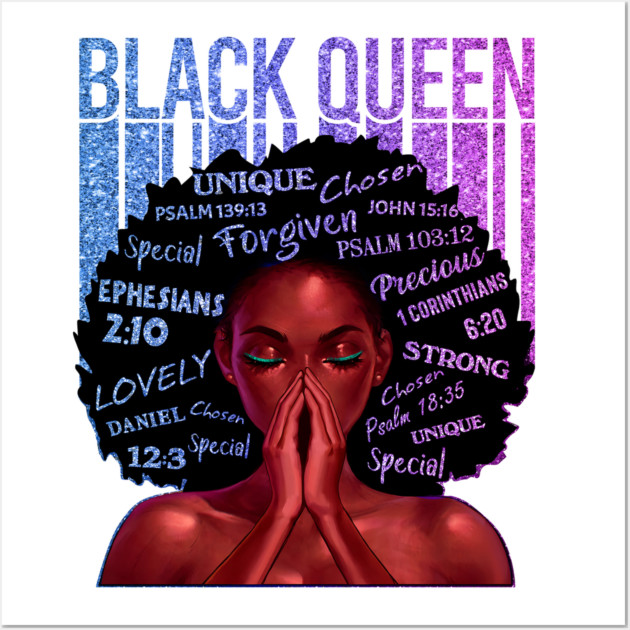 Black Queen, Black Girl Magic, Melanin, Black Women, Black Mom Wall Art by UrbanLifeApparel