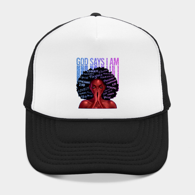 God Says I AM, Black Queen, Black Girl Magic, Melanin, Black Women, Black Mom by UrbanLifeApparel